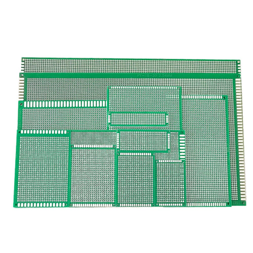 雙面鍍錫厚度1.6玻璃纖維板噴錫測試板pcb 2.54間距孔板