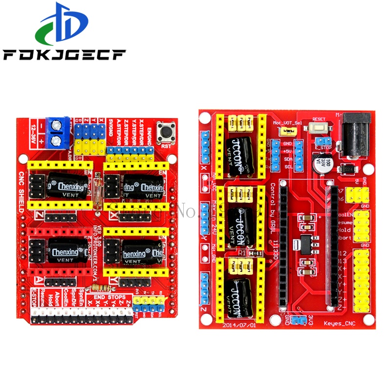 Cnc shield V4 shield v3雕刻機/三維打印機/A4988驅動擴展板適用於arduino Diy套件