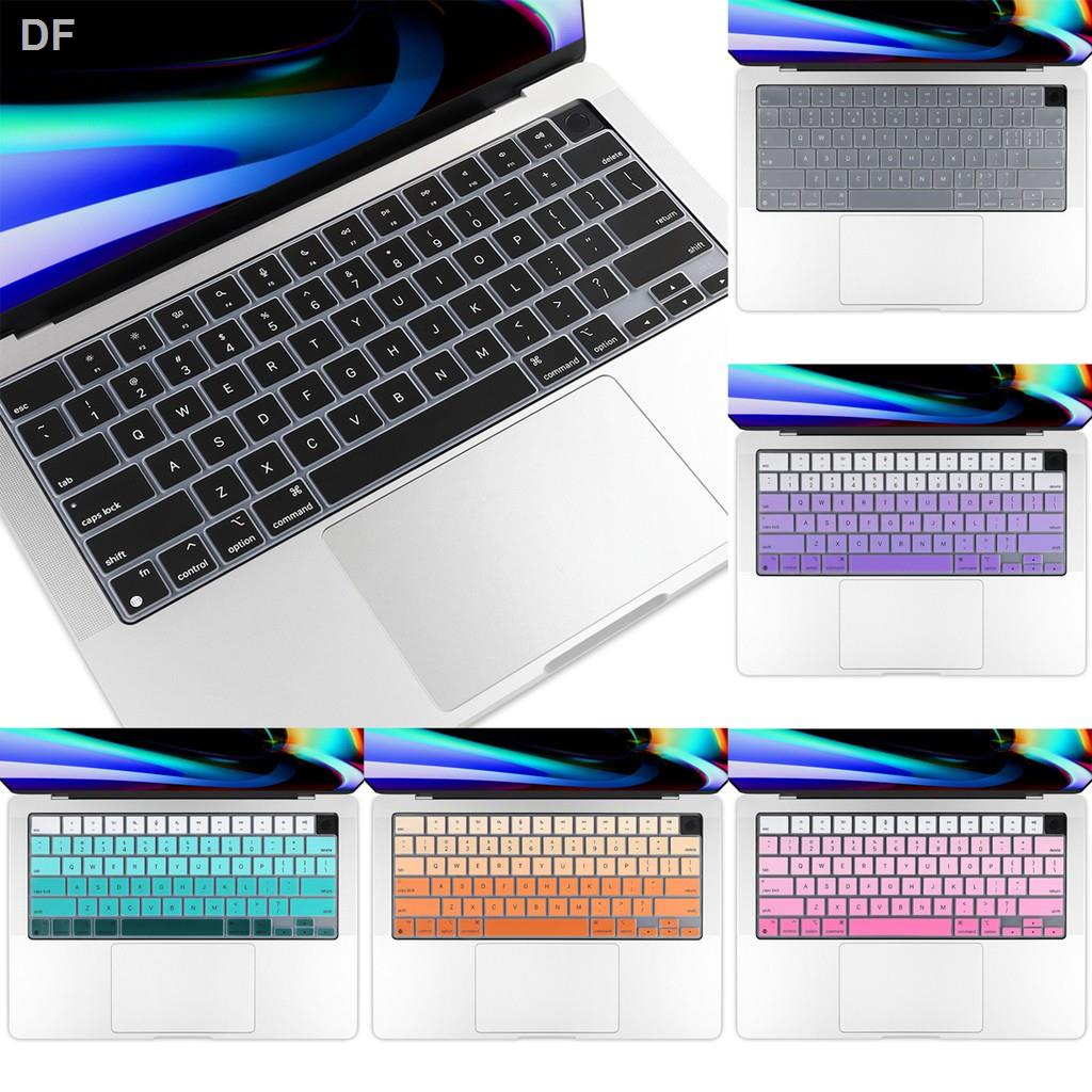 多彩 MacBook 新 Pro14 16 英寸 M1 Pro/Max 2021 A2442 A2485 矽膠鍵盤保護套