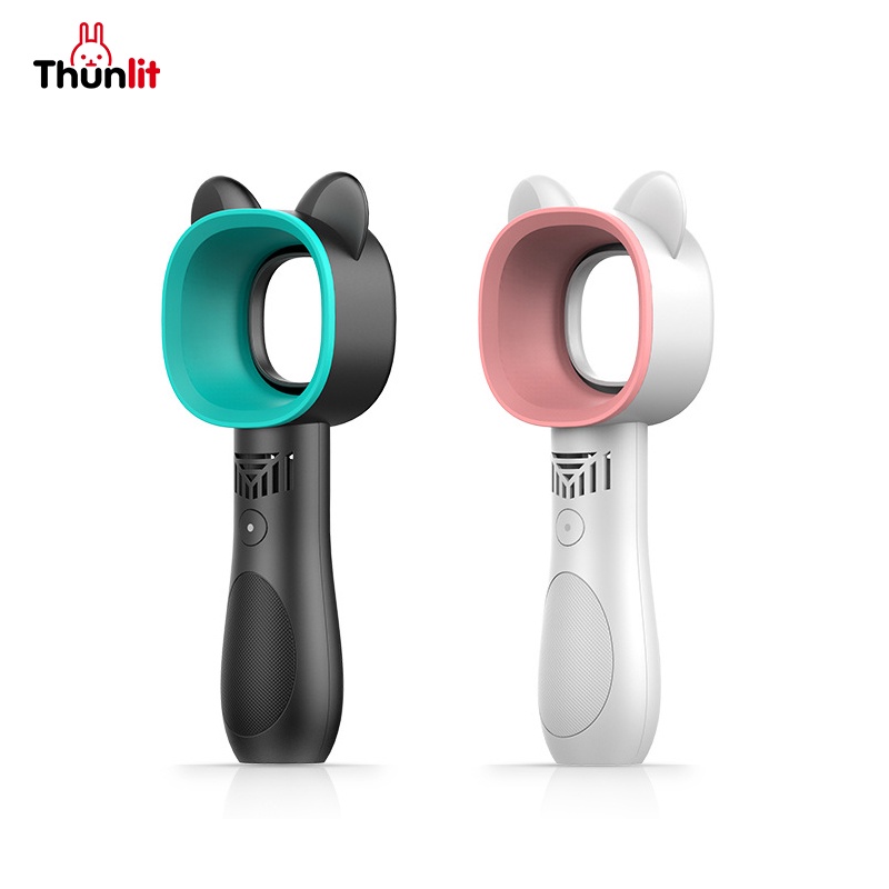 Thunlit 無葉手持風扇可愛迷你可充電便攜式戶外靜音台式風扇