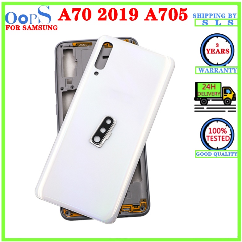 SAMSUNG 三星 Galaxy A70 2019 A705 LCD 中框 + 後門電池蓋後殼帶電源音量按鈕手機零件