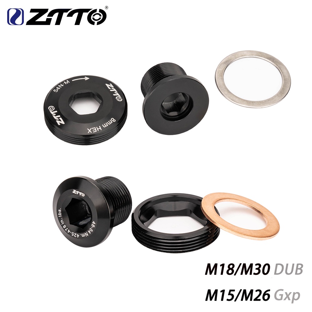 Ztto 自行車曲柄臂螺栓 M18/M30 M15/M26 用於配音曲柄