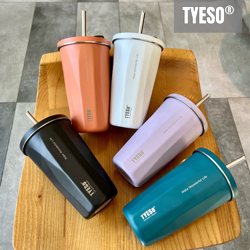 TYESO Water Bottle Thermos Water Cup Vacuum Stainless Steel