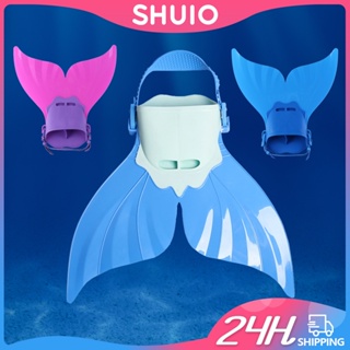 Shuio Kids 美人魚腳蹼兒童游泳腳蹼鯨尾游泳裝備