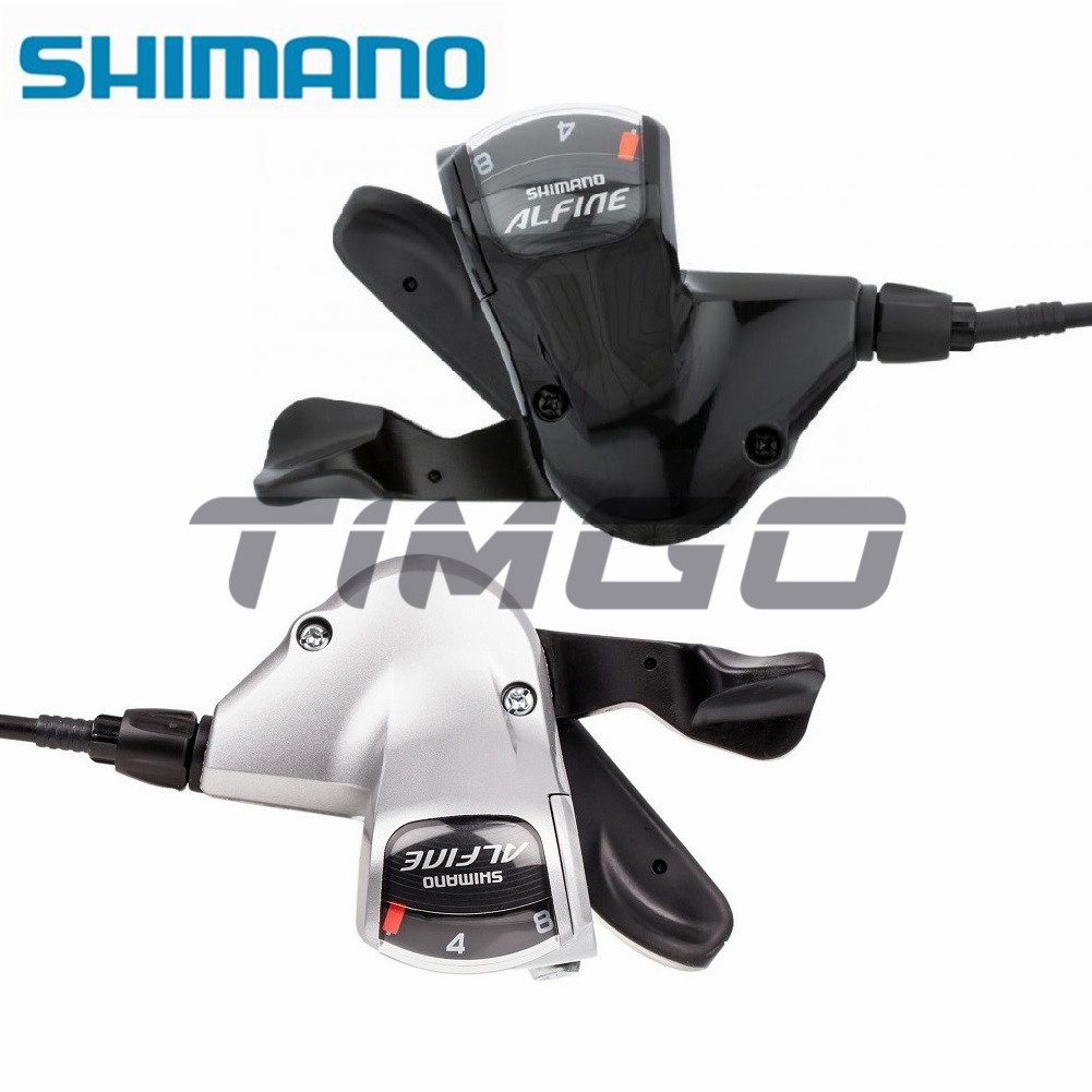 Shimano ALFINE SL-S503 8 速 Rapidfire Plus 右變速桿,適用於內部齒輪花鼓銀黑色