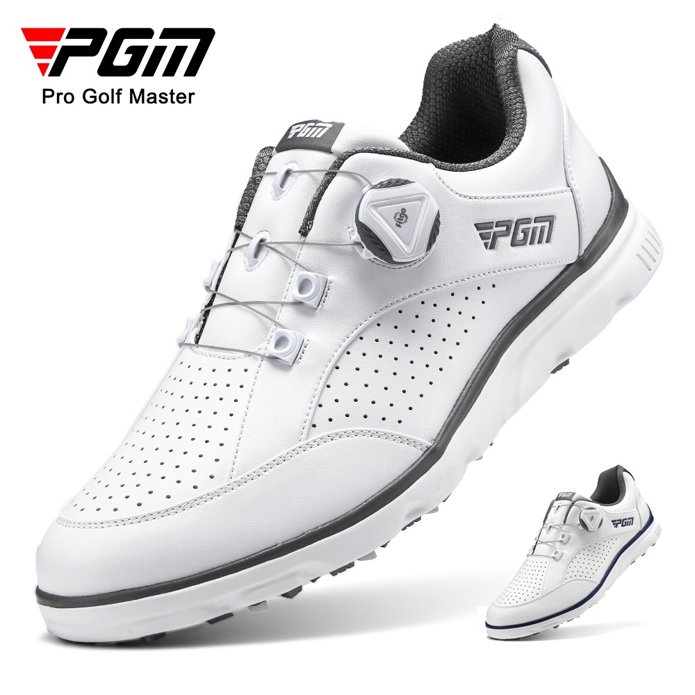 PGM 高爾夫鞋子男鞋運動鞋旋鈕鞋帶軟底運動防側滑鞋釘透氣 XZ245