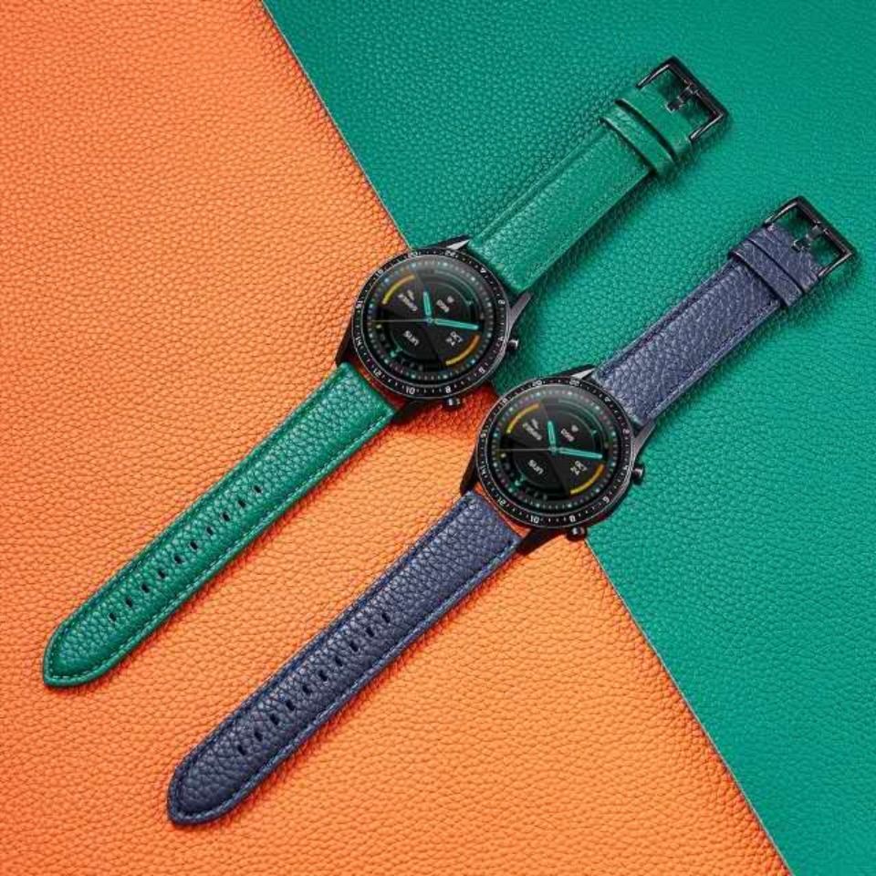 新款真皮錶帶適應華為GT2智能手錶尺寸20mm22mm華為gt2錶帶