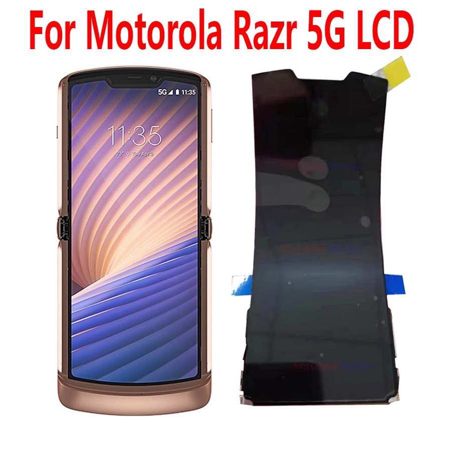 適用於摩托羅拉 Moto Razr 5G 2020 LCD 顯示屏觸摸屏數字化儀組件適用於 Moto Razr 5G 小