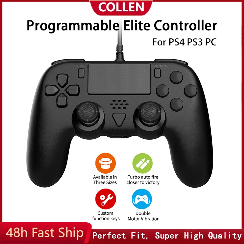 Ps4 PS4 PS3 PC電腦帶背鍵編程精英格鬥有線遊戲手柄配件TP4-1401C