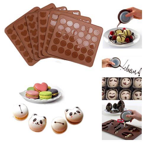 馬卡龍矽膠墊巧克力餅乾模具 裱花器壺馬卡龍工具烘焙套裝