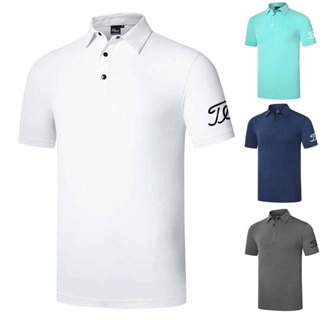 Titleist新款夏高爾夫透氣速乾短袖T恤 golf服裝男士戶外運動休閒上衣