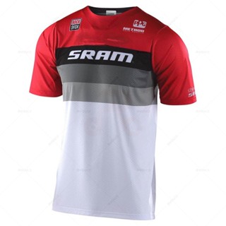 騎行自行車襯衫 Sram Downhill Jerseys 長短袖 MTB Offroad DH 摩托車騎行服 Moto