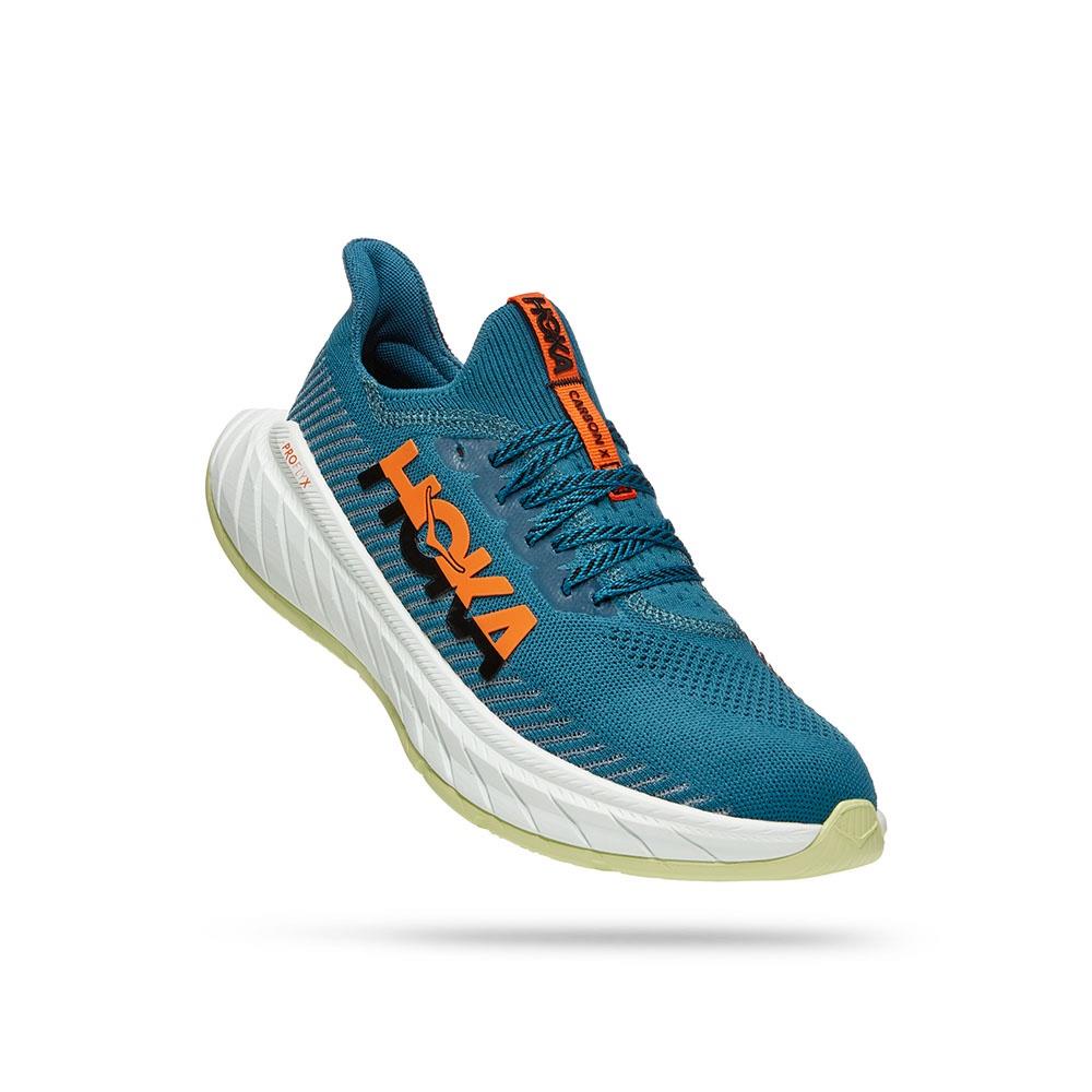 【尺碼歐元】HOKA 男士 Carbon X 3 跑鞋 - 藍珊瑚色 / 黑色