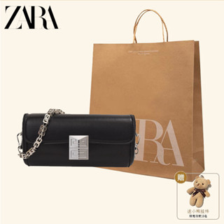 ZARA法國小眾鏈條腋下包包女2023新款高級感法棍包時尚百搭斜背包vn