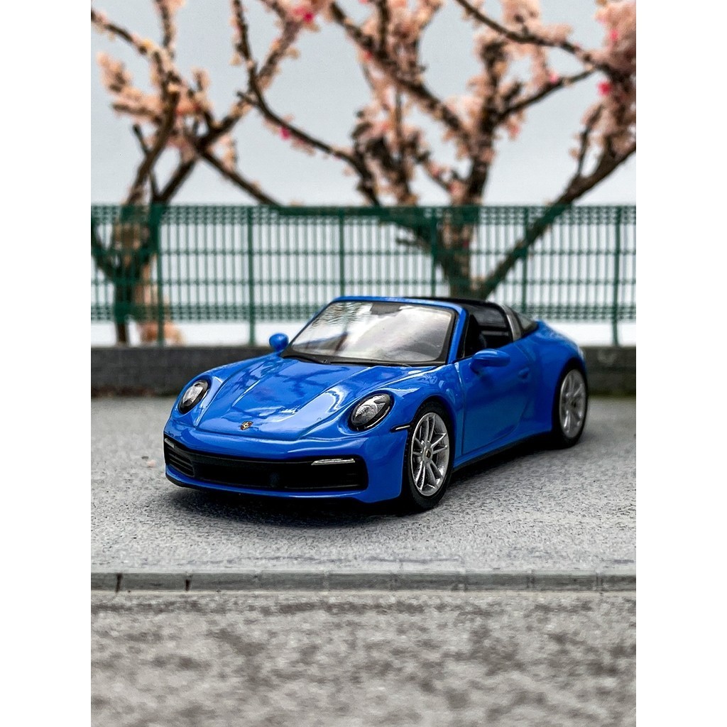 TSM MINI GT 1:64 #610 保時捷 敞篷 911 Targa 4S合金汽車模型