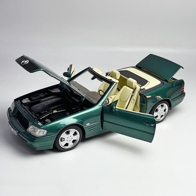 諾威爾1:18賓士 benz SL500 1999 綠色 合金汽車模型敞篷汽車模型