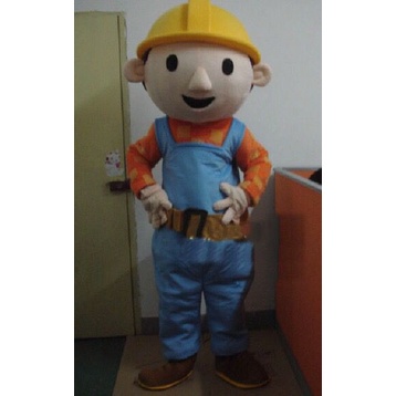 2024 Bob The Builder 成人化裝吉祥物服裝卡通造型萬聖節生日角色扮演