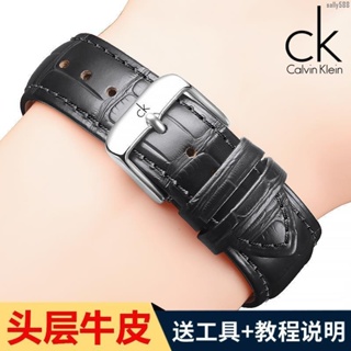 CK真皮原裝錶帶頭層牛皮錶鏈K2Y211K2Y231男女士手錶帶真皮配件Zfafa