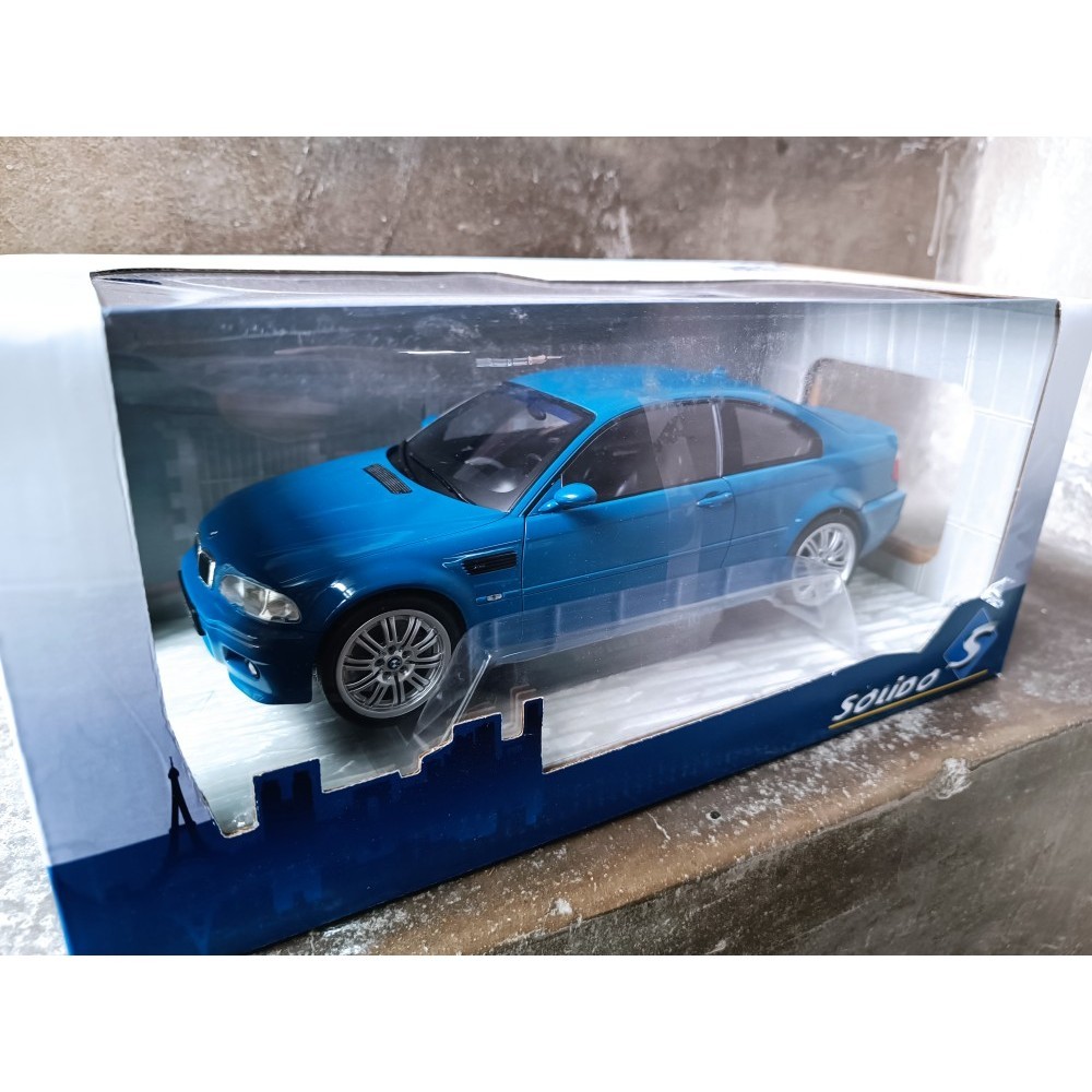 1：18 索立得 寶馬 BMW M3 藍色 汽車模型