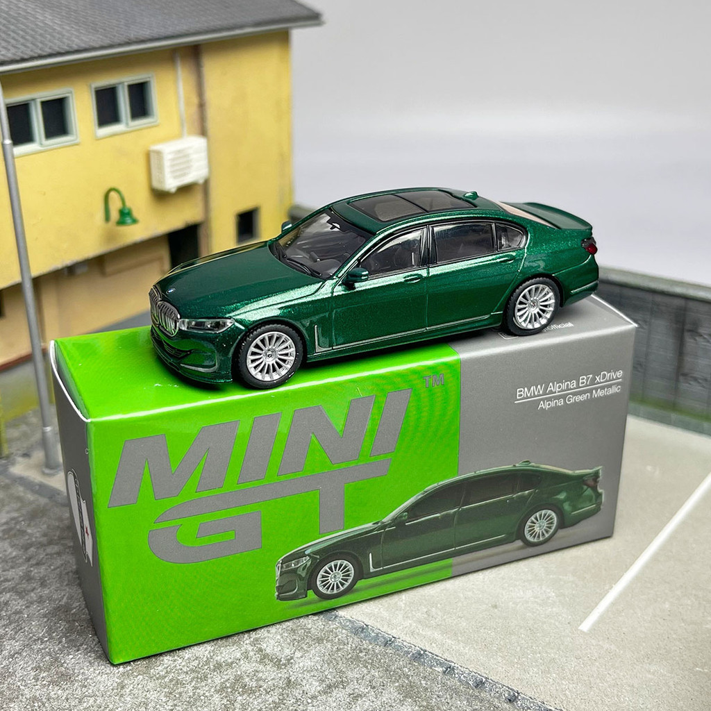TSM MINI GT金屬綠1:64寶馬750Li BMW阿爾賓娜Alpina合金汽車模型