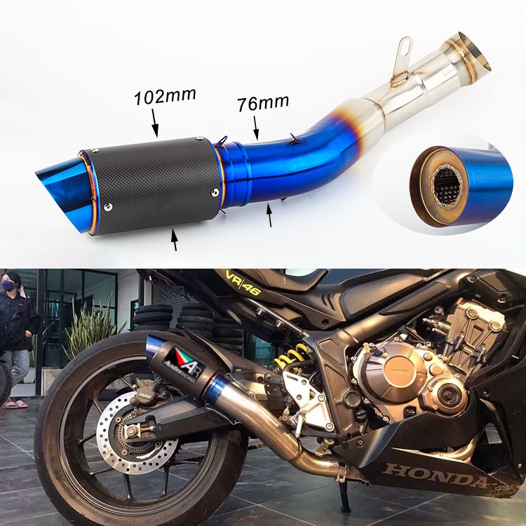 【快速出貨】機車改裝CB650F排氣管CB650R中段 CB650R CBR650R 2019-2021