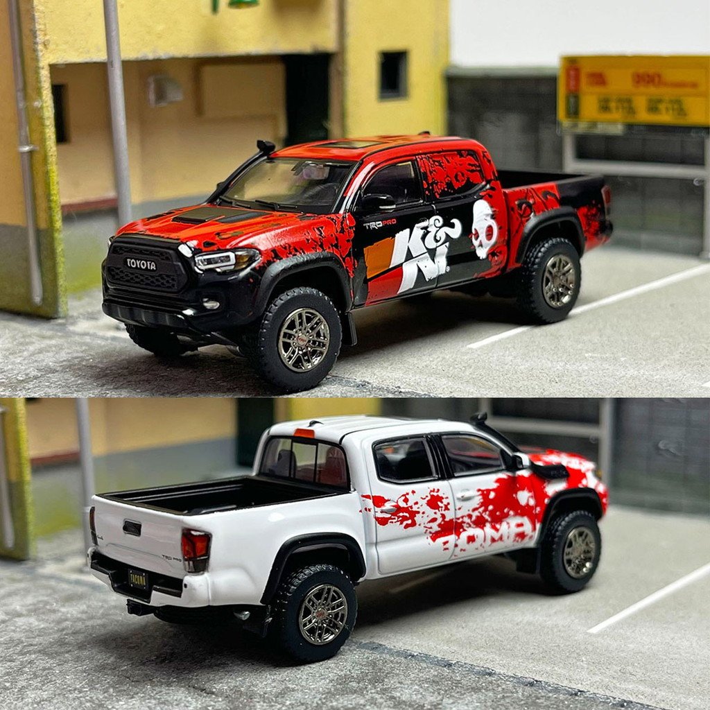 GCD正版授權1:64豐田TACOMA塔科瑪越野改裝版露營車 合金汽車模型