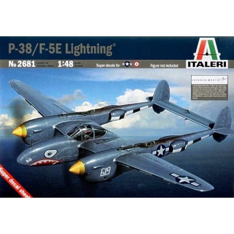 ITALERI 2681 1:48 P38/F5E閃電戰鬥機模型拼裝飛機