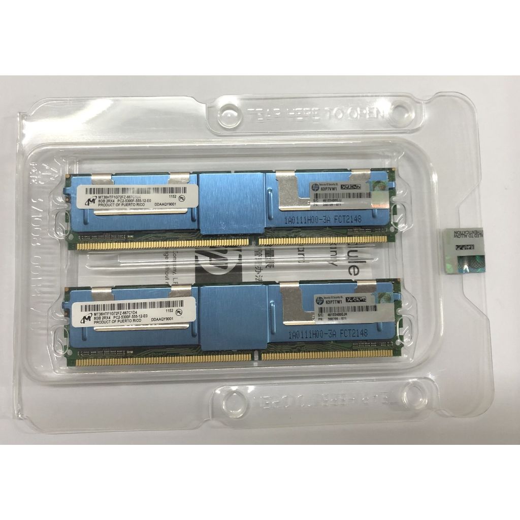HP 398709-071 16GB KIT 2 x 8GB DDR2 667MHZ PC2-5300 MT36HTF1