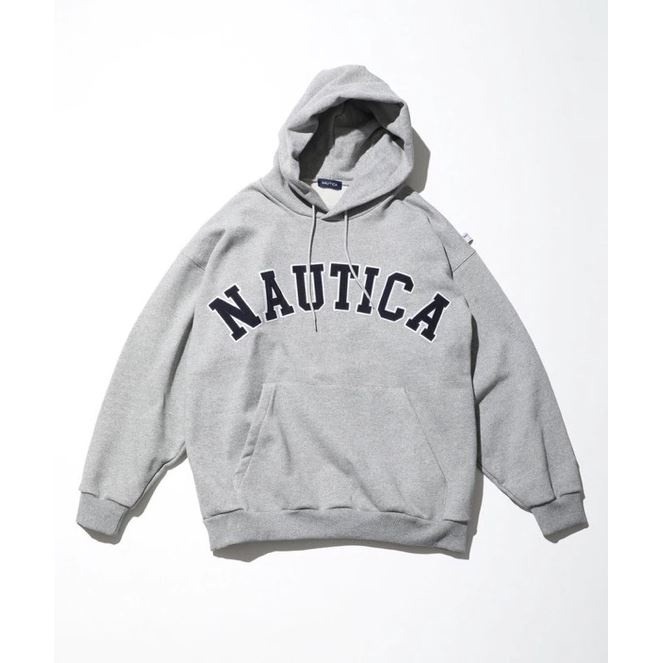 PS中壢 NAUTICA ARCH LOGO SWEAT HOODIE 2.2 重磅 刺繡 LOGO 帽T