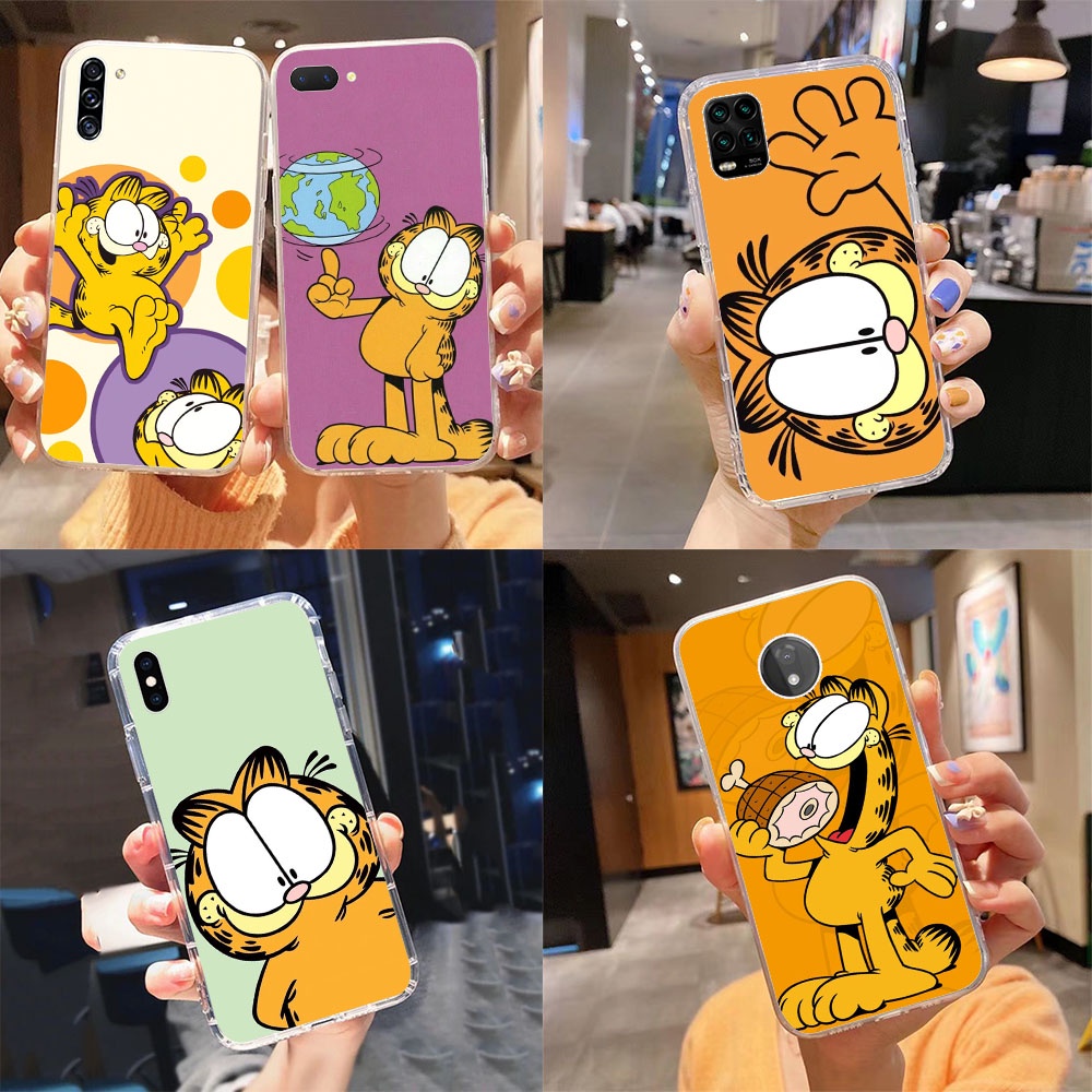 SAMSUNG Kr-43 Garfield 柔性 TPU 保護殼適用於三星 Galaxy J2 J5 J6 J4 J8