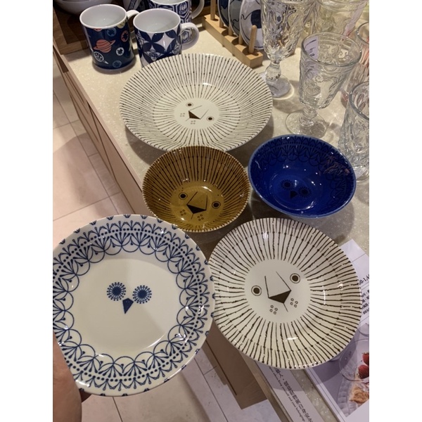 日本製 三鄉陶器 Sango Mikke Peekaboo Share Lunch Set 陶瓷碗盤 五入組 誠品同款