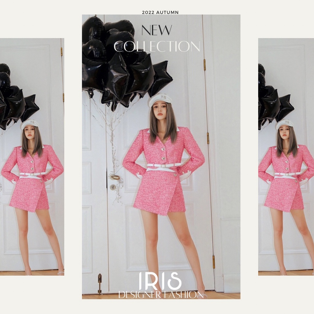 Iris Boutique IT31965T 高級感小香風粉色時尚女士套裝