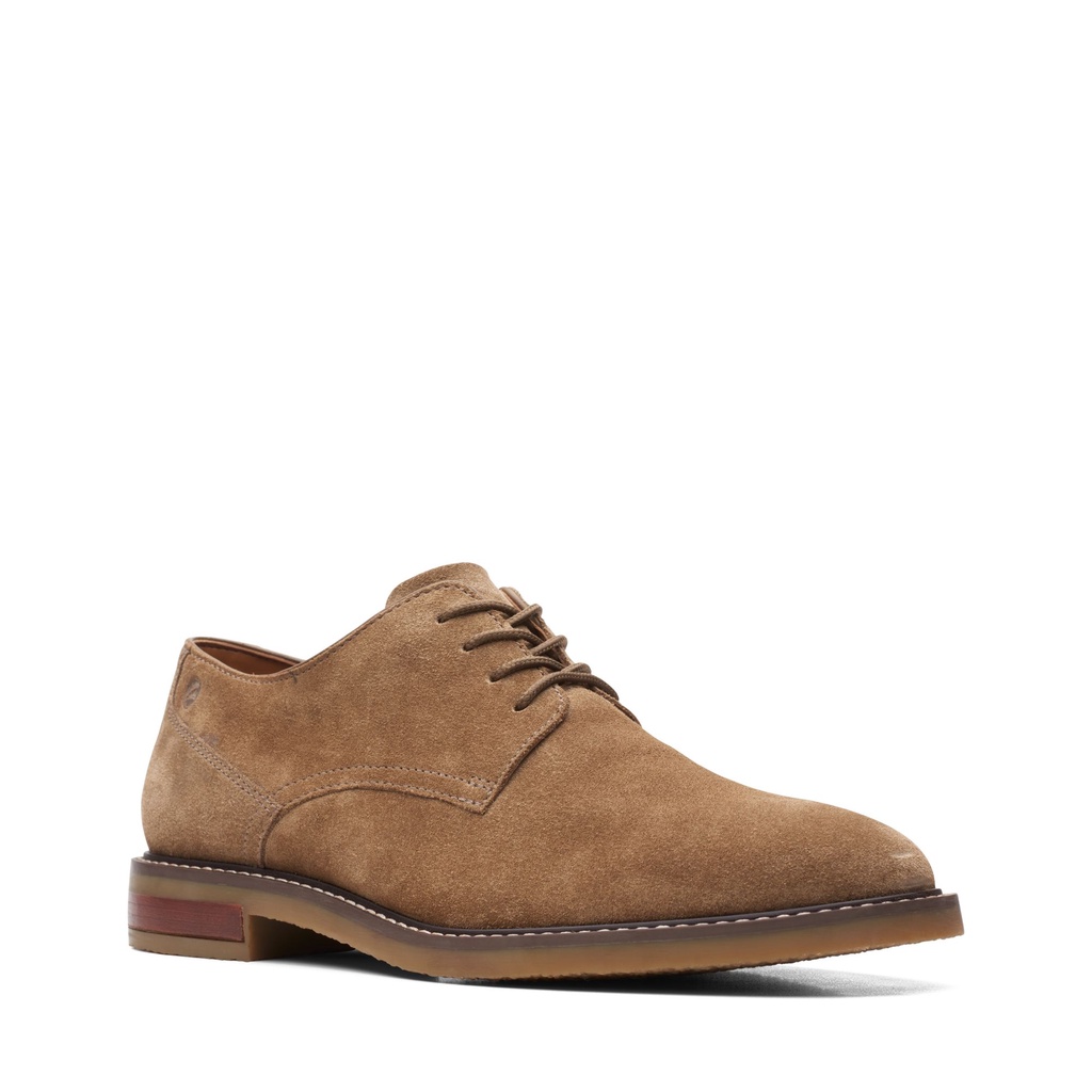 Clarks 摩登經典 Jaxen Low 手工縫線感素面 休閒鞋 男 CLM65239C 橄欖綠色 小南代購