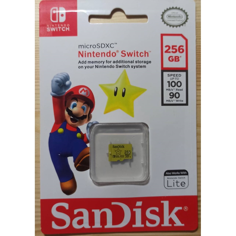 [清倉] San Disk 記憶卡 256g SD Microsd 手機 內存卡 Switch 遊戲 馬力歐 黃色黃色