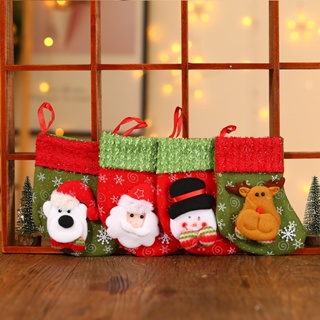 熱賣耶誕襪 耶誕襪子禮物袋吊飾 平安夜兒童糖果袋卡通小號襪子禮品袋耶誕樹裝飾品節日幼稚園交換小禮品 #5