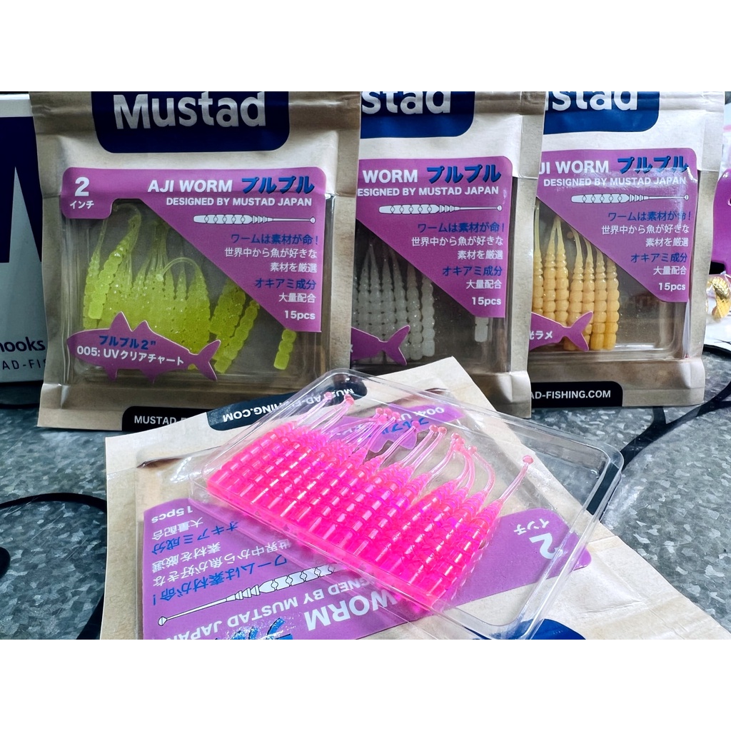 Mustad 慕斯達 根強重噛 2吋 螃蟹腳 沙蟲 跳珠海天龍釣具商城 燕尾 磷蝦秘液 日規 軟魚 捲仔 海鰱 根魚 軟