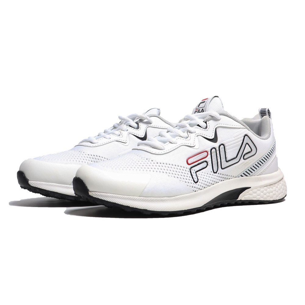 FILA 慢跑鞋 保麗龍 氣墊 全白 男 1J912W100