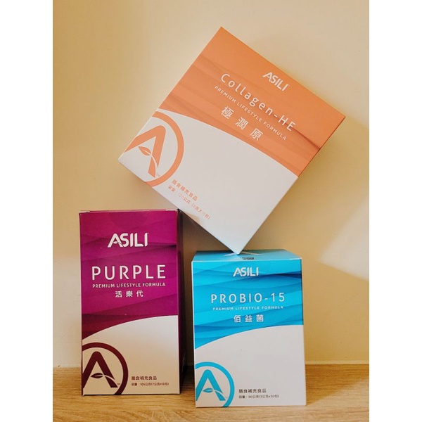 Asili 活樂代紫茶/愛希麗快樂紫茶7g/*15條/盒，極潤原/佰益菌