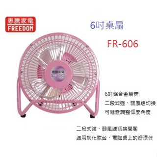 喜得玩具 惠騰 6吋 鋁葉工業桌扇/迷你扇 小電扇 電風扇 桌扇 化裝扇 臺灣製造 FR-606
