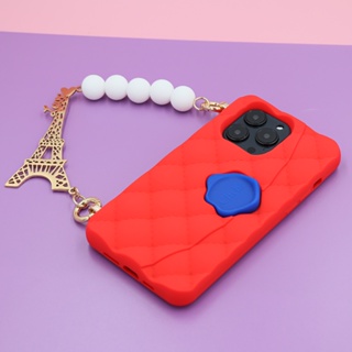 【Candies】適用iPhone 14 Pro / 14 Pro Max - 經典小香風晚宴包(巴黎-紅) 手機殼