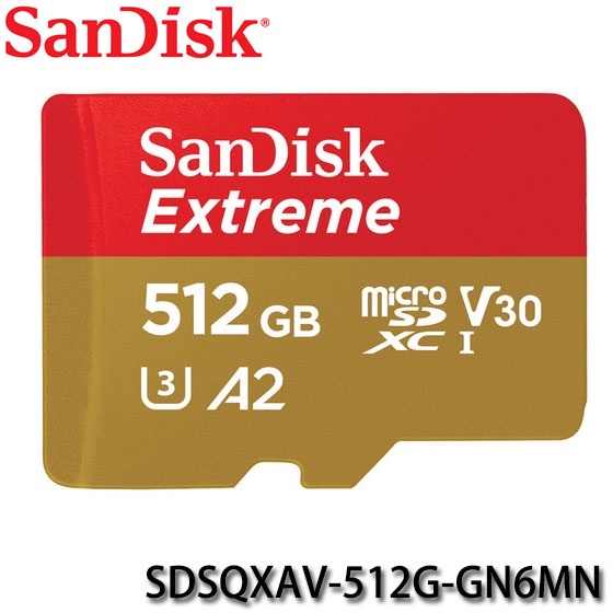 【3CTOWN】含稅公司貨 SanDisk Extreme  512GB Micro SD V30 A2 190MB