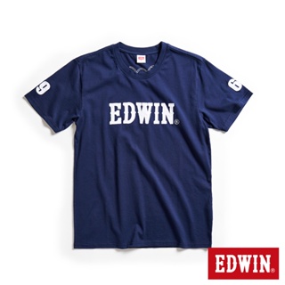 EDWIN LOGO貼布繡短袖T恤(丈青色)-男款