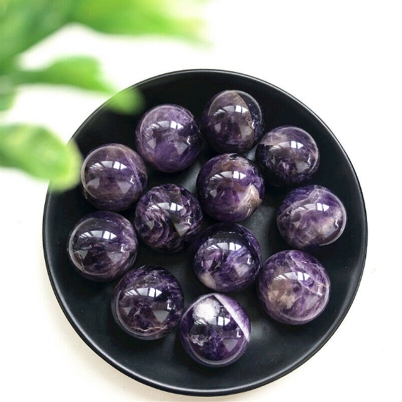 【艾朵拉水晶】【請聊聊確認有無現貨】天然紫水晶球擺件 夢幻紫色水晶球 原石打磨家居裝飾工藝品擺件