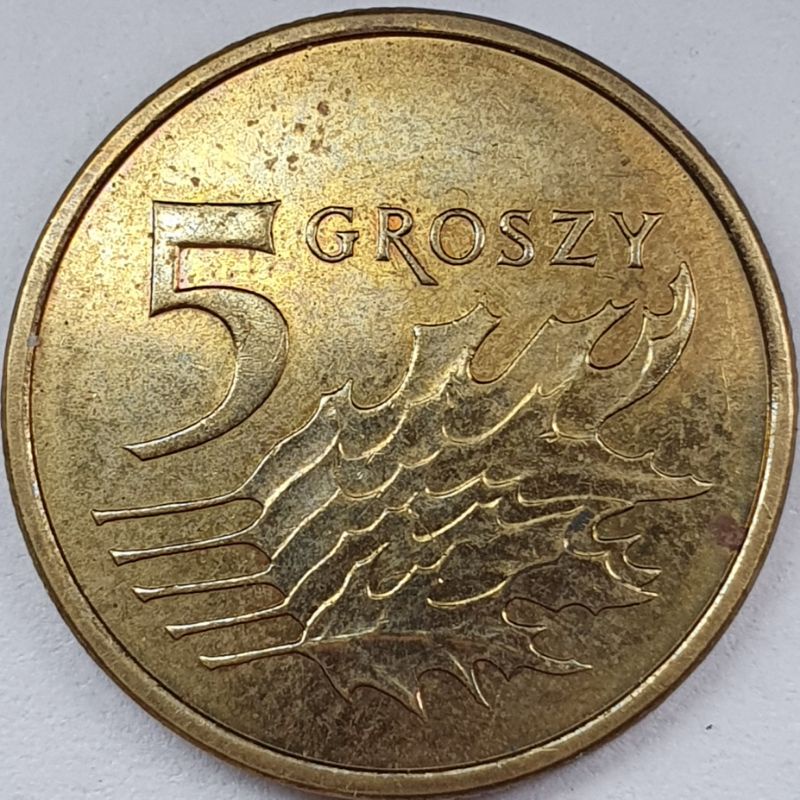 波蘭 新版5格羅希流通幣 年份隨機