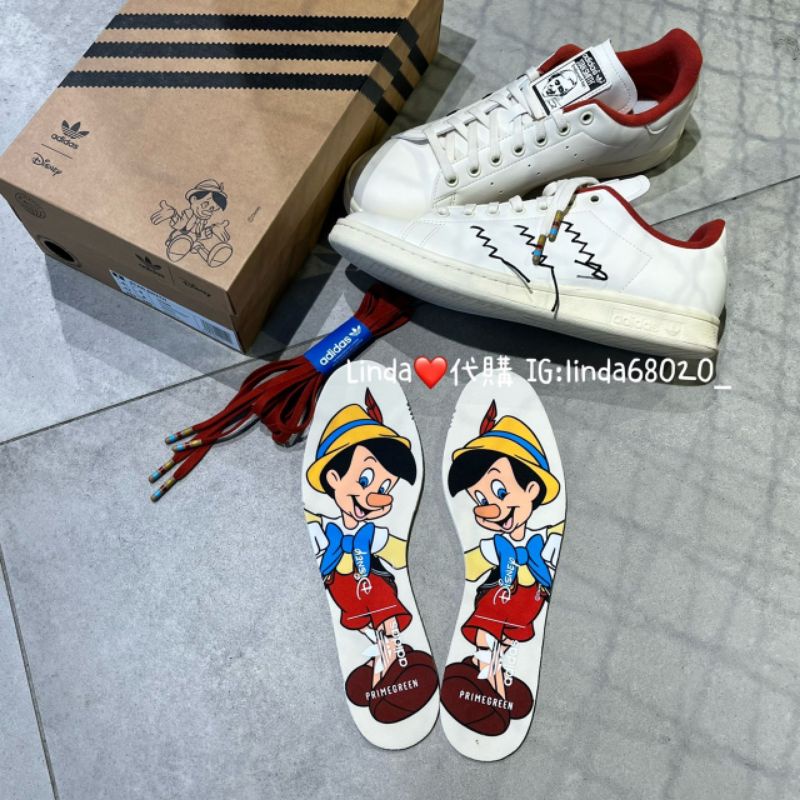 Linda❤️代購 Adidas Disney 木偶奇遇記 x Stan Smith 皮諾丘 休閒鞋 HP5580