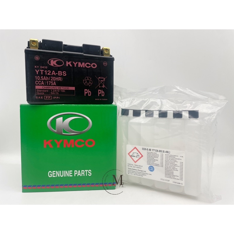 Mm. KYMCO 光陽原廠 12號(低版)/電池/十二號/電瓶/YT12A-BS 保固半年