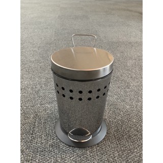 【BinKing】免運快速出貨 3L臺灣製#430不鏽鋼造型洞腳踏垃圾桶 浴室垃圾桶 彈蓋垃圾桶 家用垃圾桶
