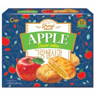 Chungwoo 食品大殼蘋果零食派 12p 韓國糖果韓國出發零食 234g * 1ea