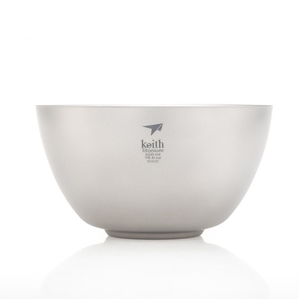【Keith】鎧斯Ti5354 純鈦輕量環保雙層鈦碗 (550ml) / 露營炊具 / 環保餐碗杯盤 /戶外炊具