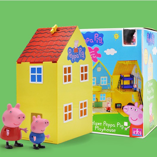 二手✨正版 粉紅豬小妹 Peppa pig 佩佩豬 佩琪 玩具辦家家酒 玩具屋娃娃屋房子 豪華玩具屋 絕版 雙層別墅